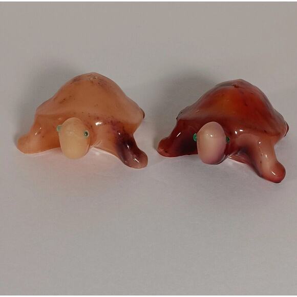 Lot of 2 Vintage Turtle Candle Glazed Wax Plastic Eyes Luccia Miami FL - Picture 4 of 16